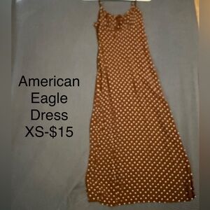 American Eagle Outfitters Brown and White Maxi Dress